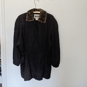 Jean claude poitras | vintage leopard trim coat